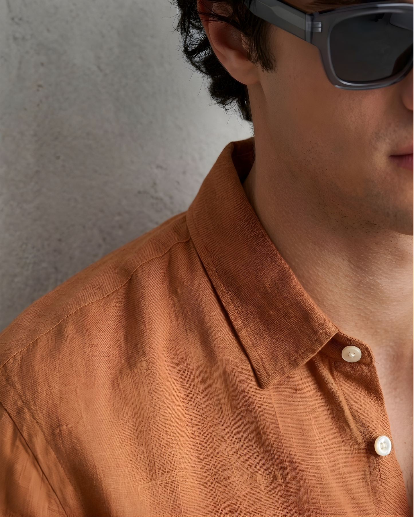 MENLEI F&N Co. Premium Copper Linen Cotton Shirt