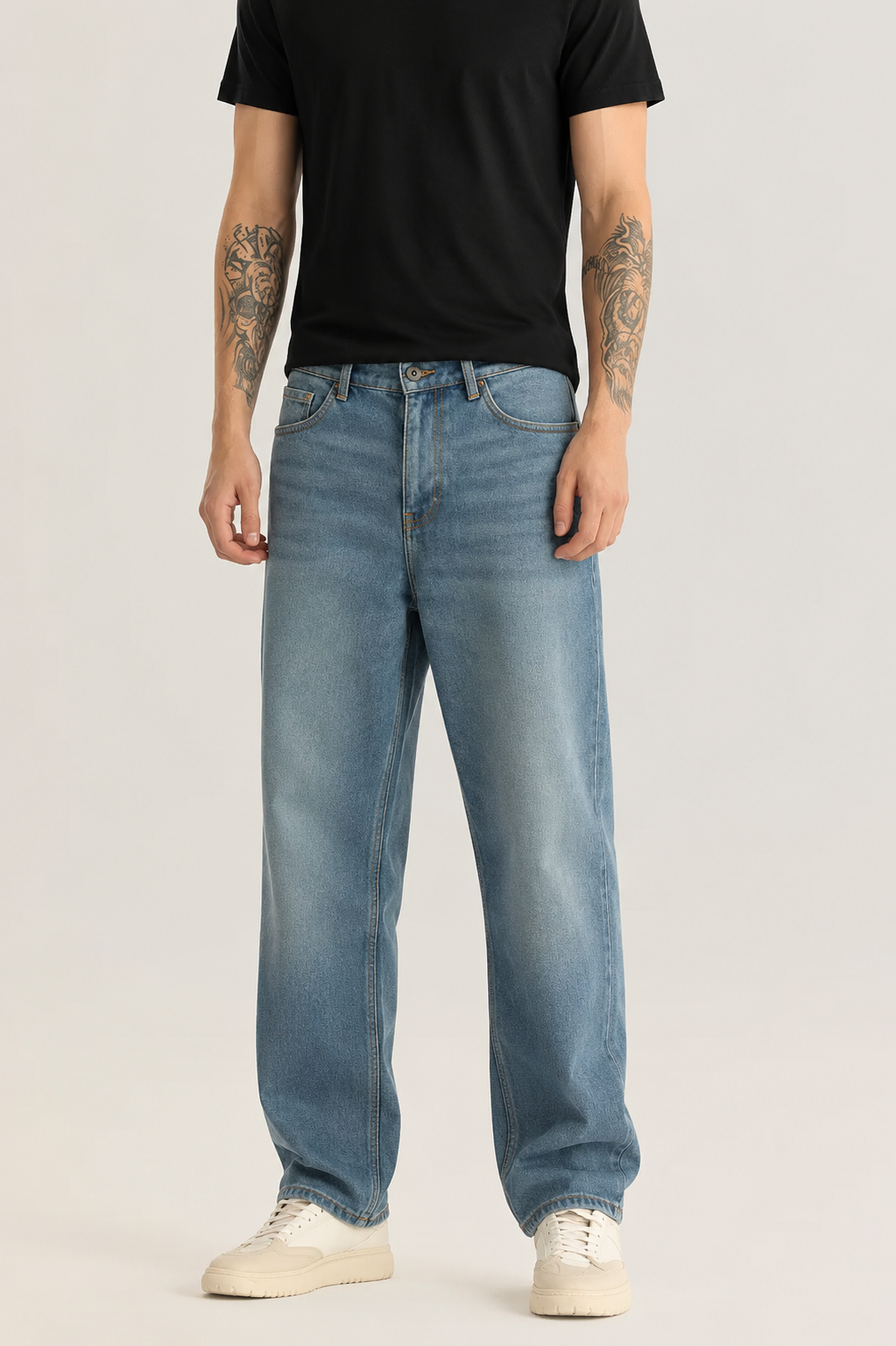 MEN LEI Men Relaxed Fit Light Fade Jeans