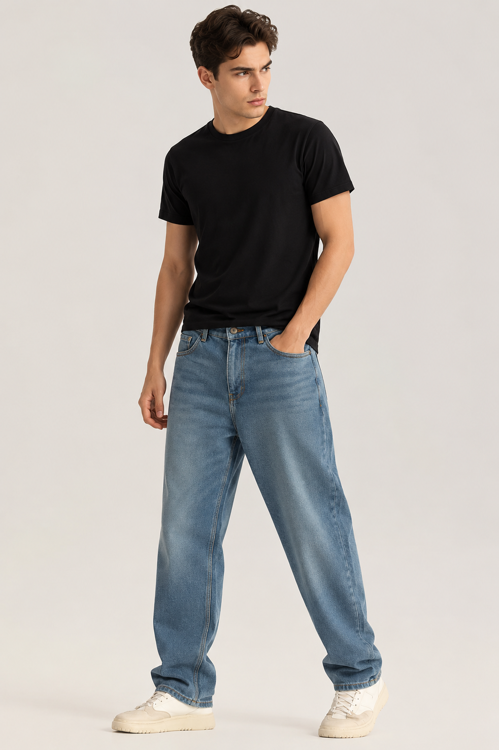 MEN LEI Men Relaxed Fit Light Fade Jeans