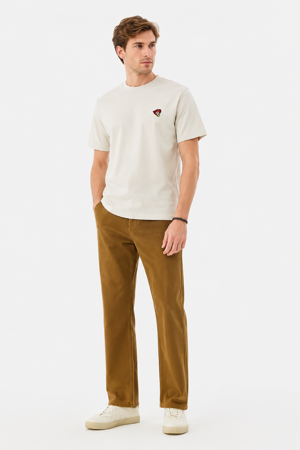 MENLEI Men Brown Straight Fit Jeans