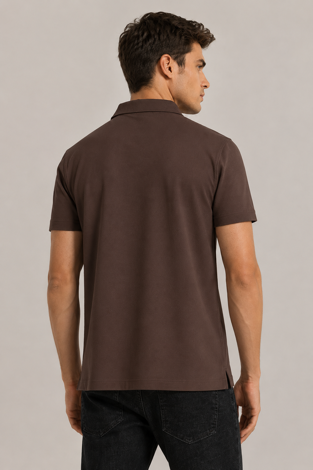 Menlei F&N Co. Men Solid Polo Neck Casual T-Shirt