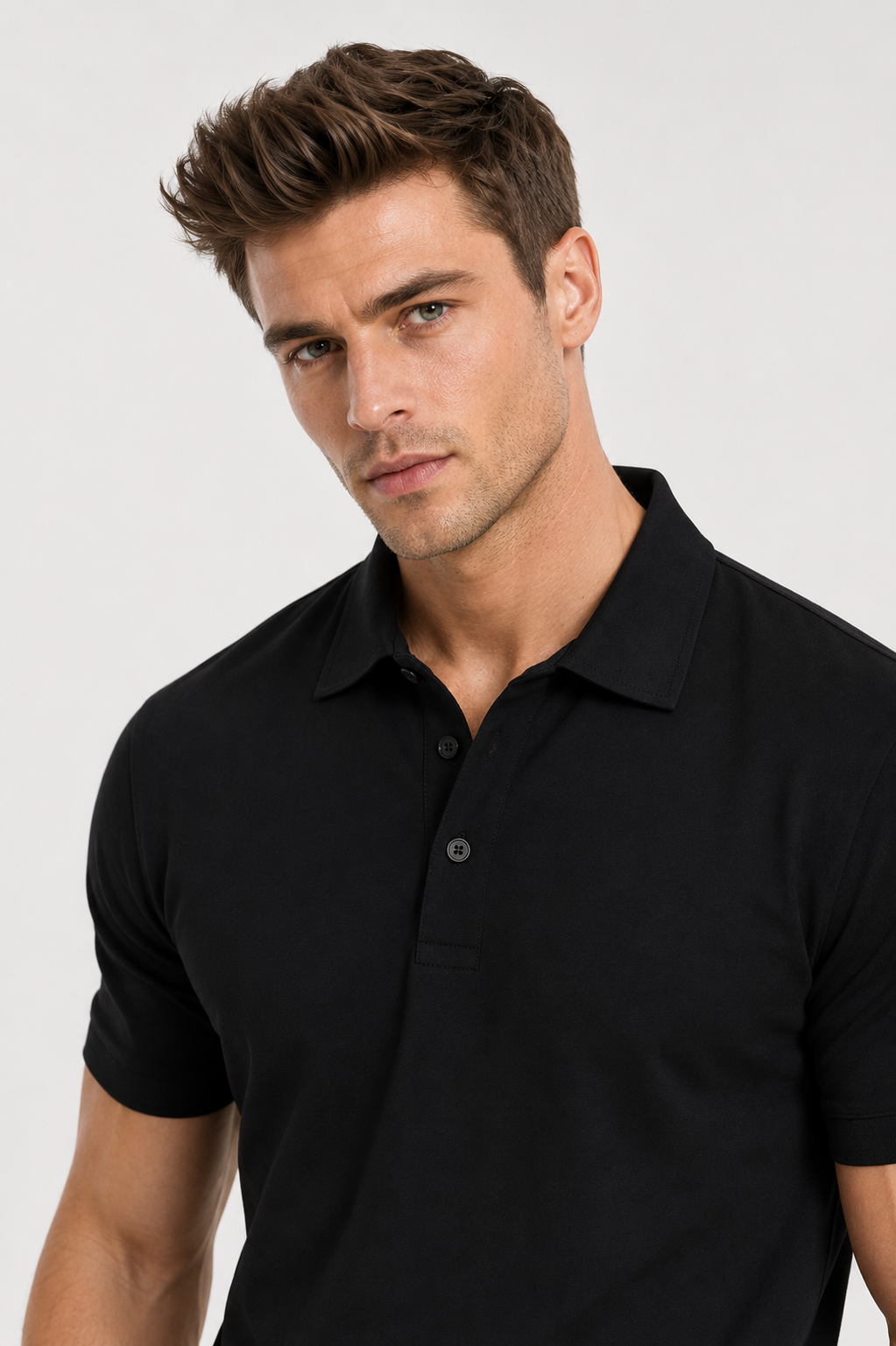 Menlei F&N Co. Men Solid Polo Neck Casual T-Shirt