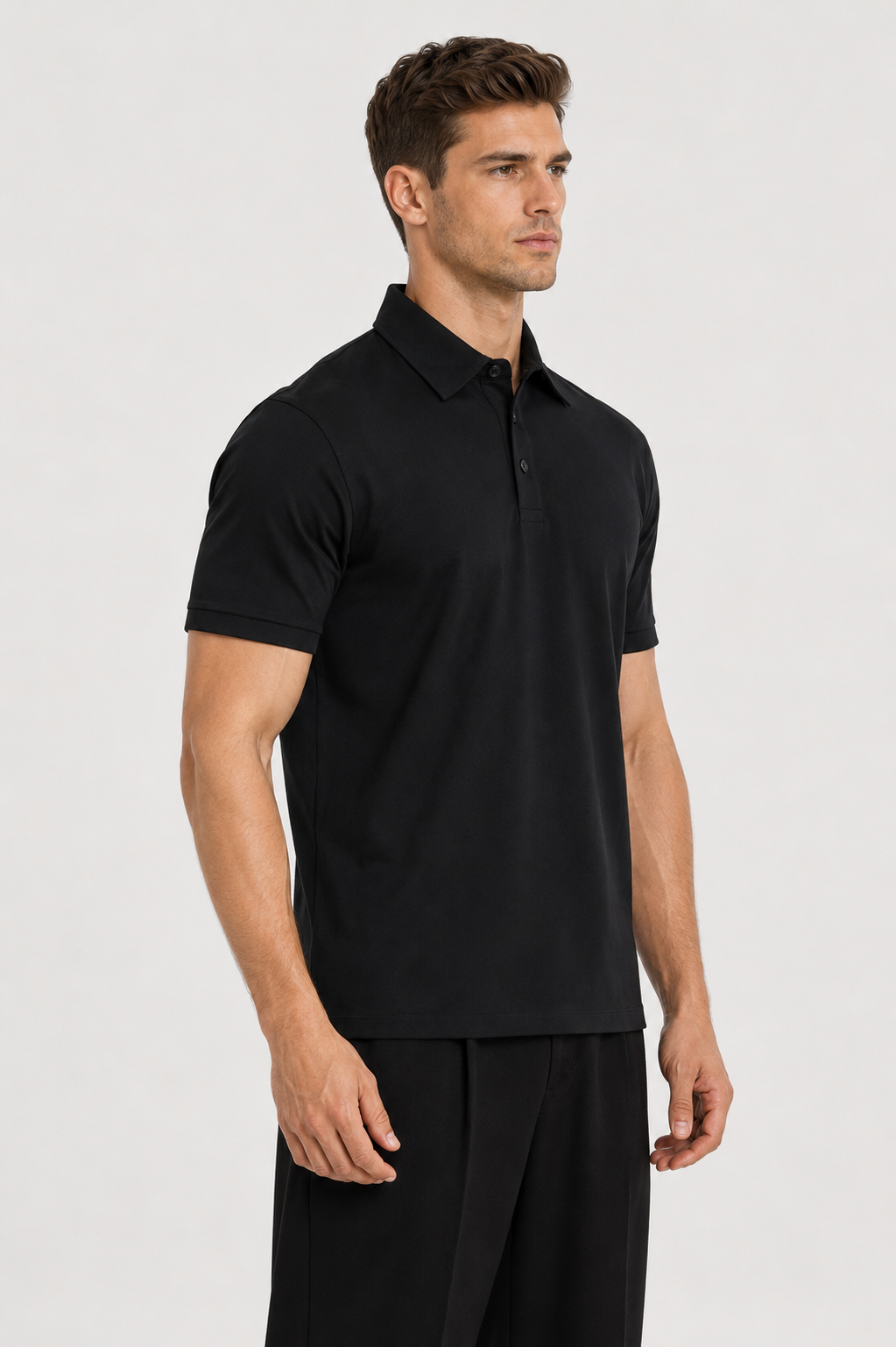 Menlei F&N Co. Men Solid Polo Neck Casual T-Shirt