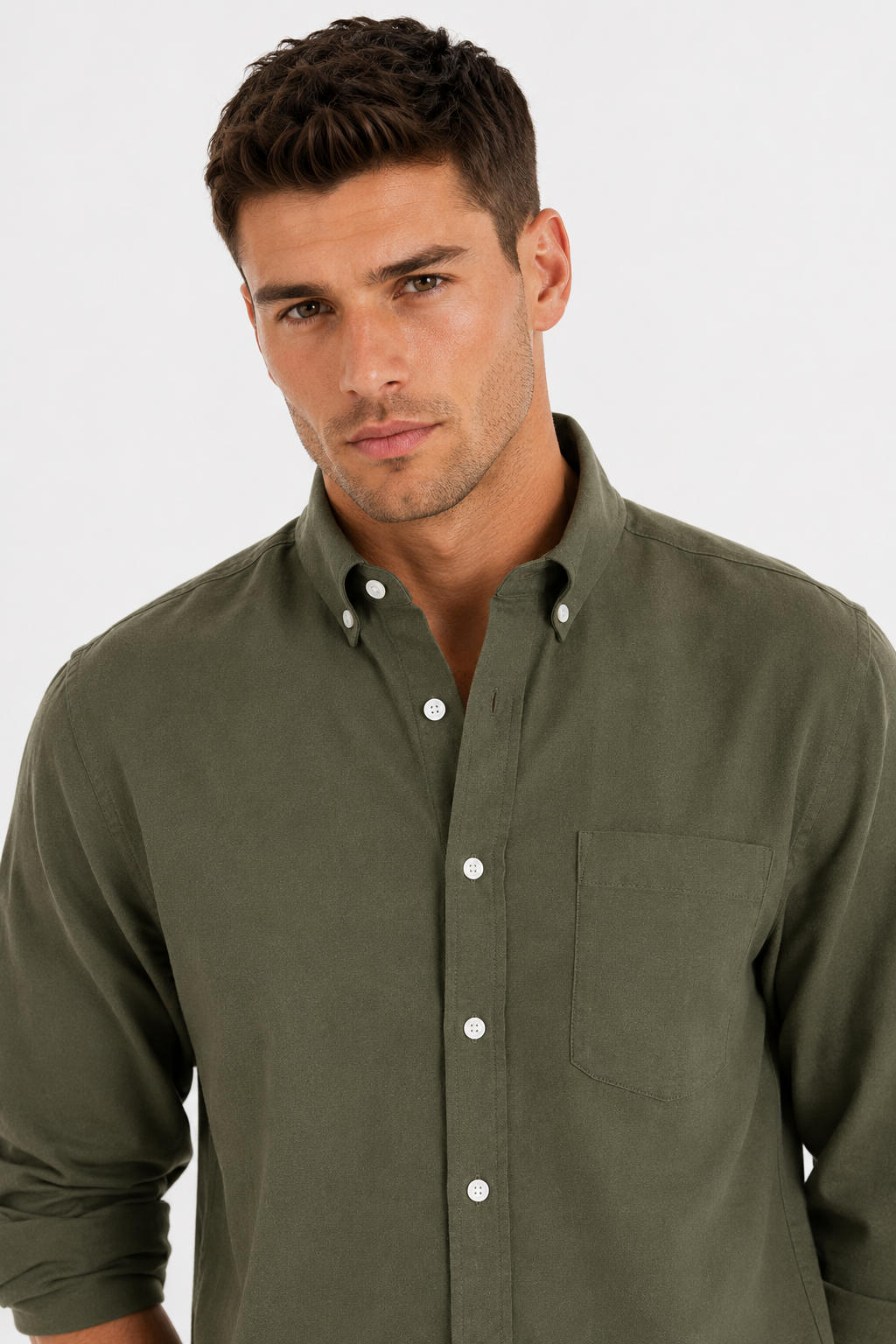 MENLIE F & CO. Olive Green Shirt