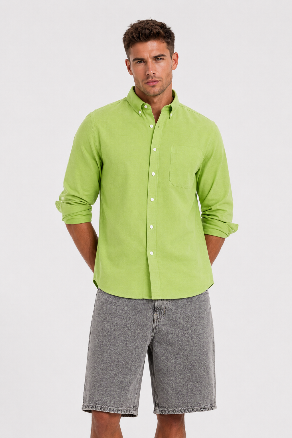 MENLIE F & CO Lime Green Premium Shirt