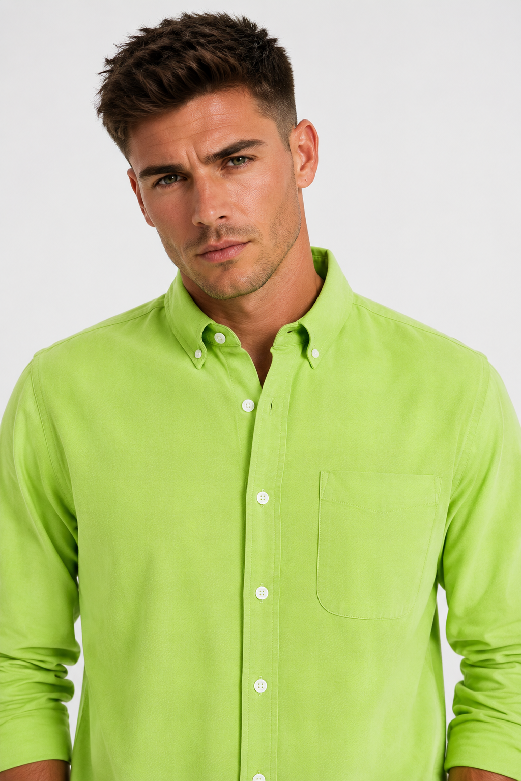 MENLIE F & CO Lime Green Premium Shirt
