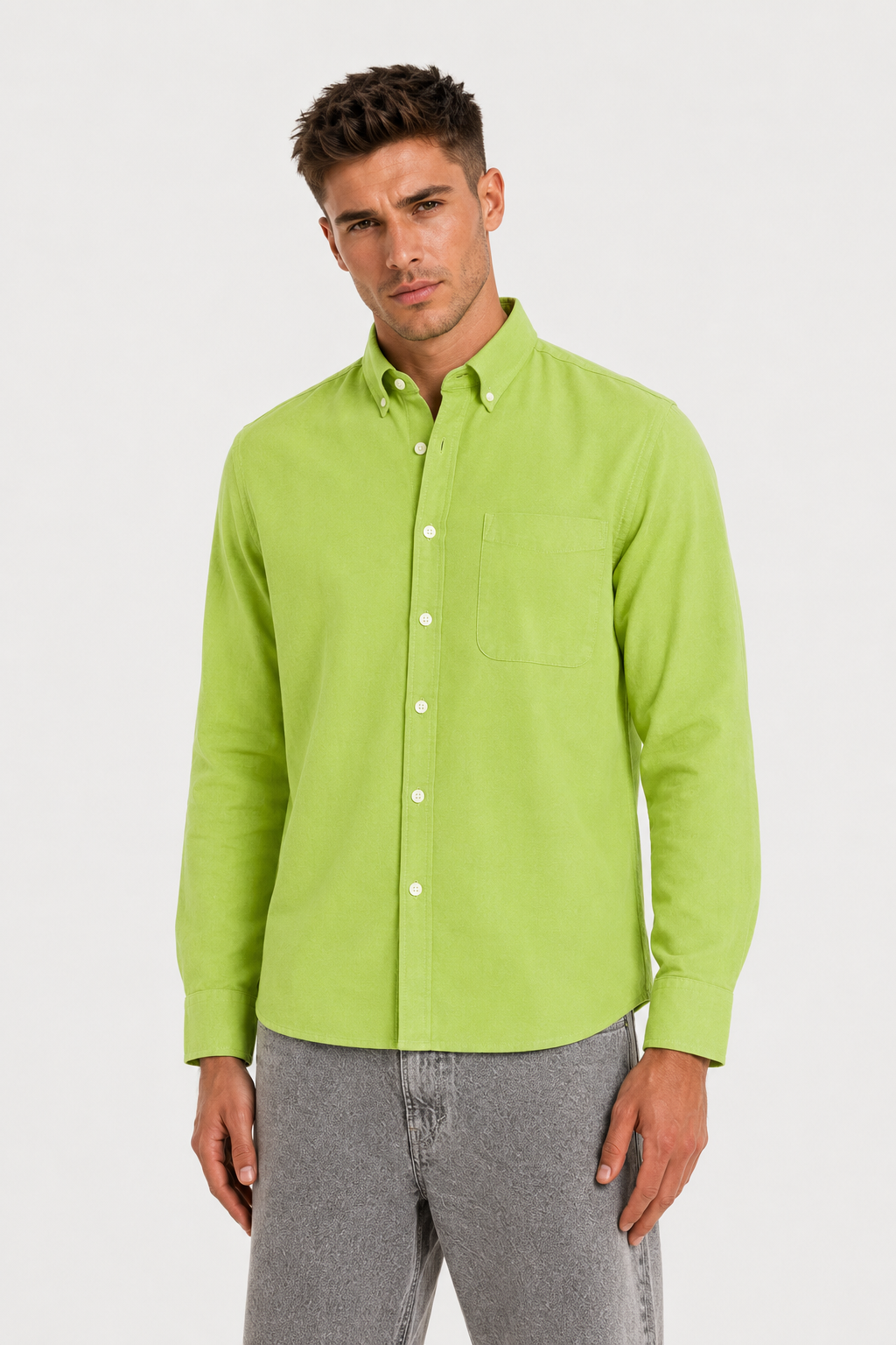 MENLIE F & CO Lime Green Premium Shirt