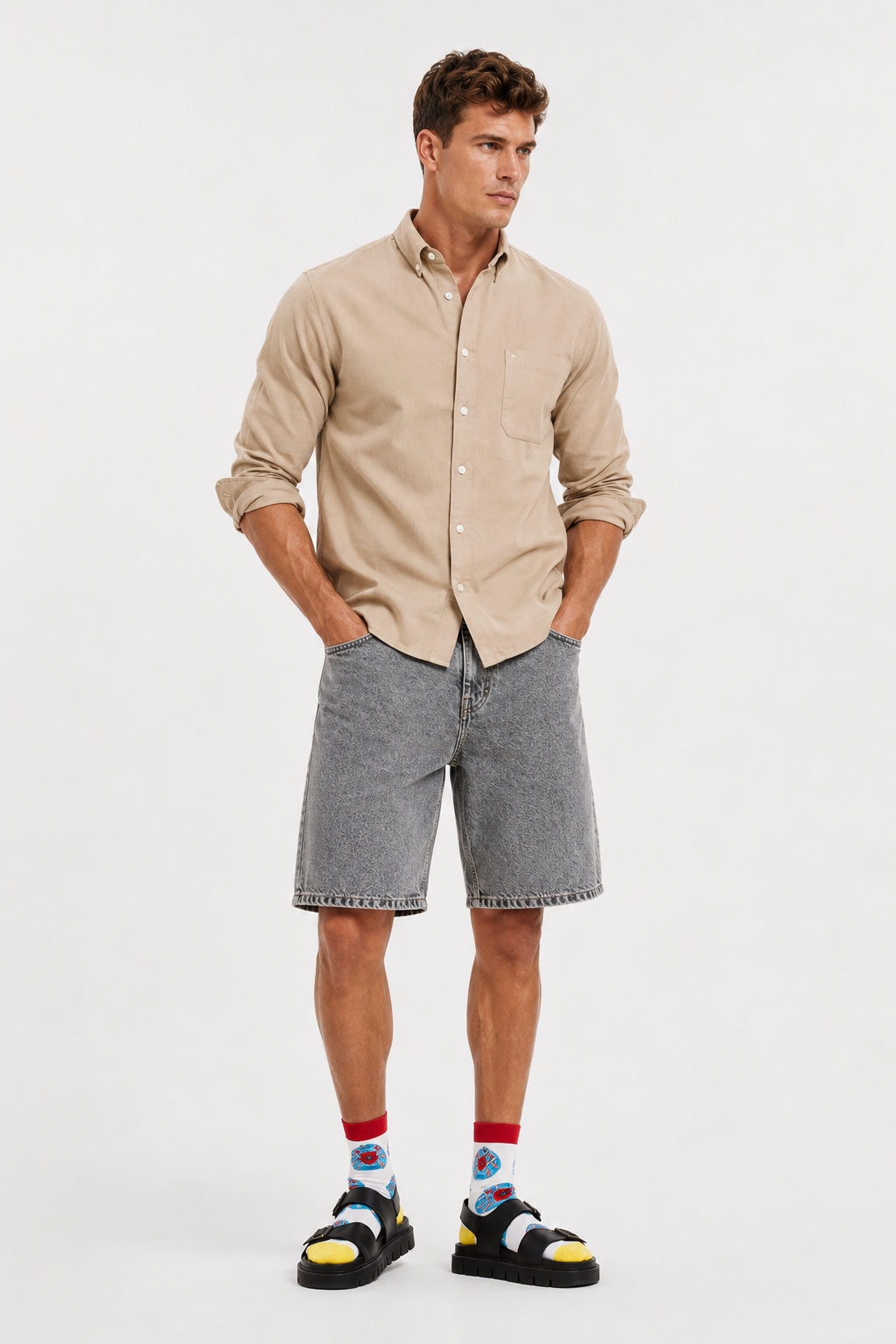 MENLEI F&N Co. Premium Tan Linen Shirt
