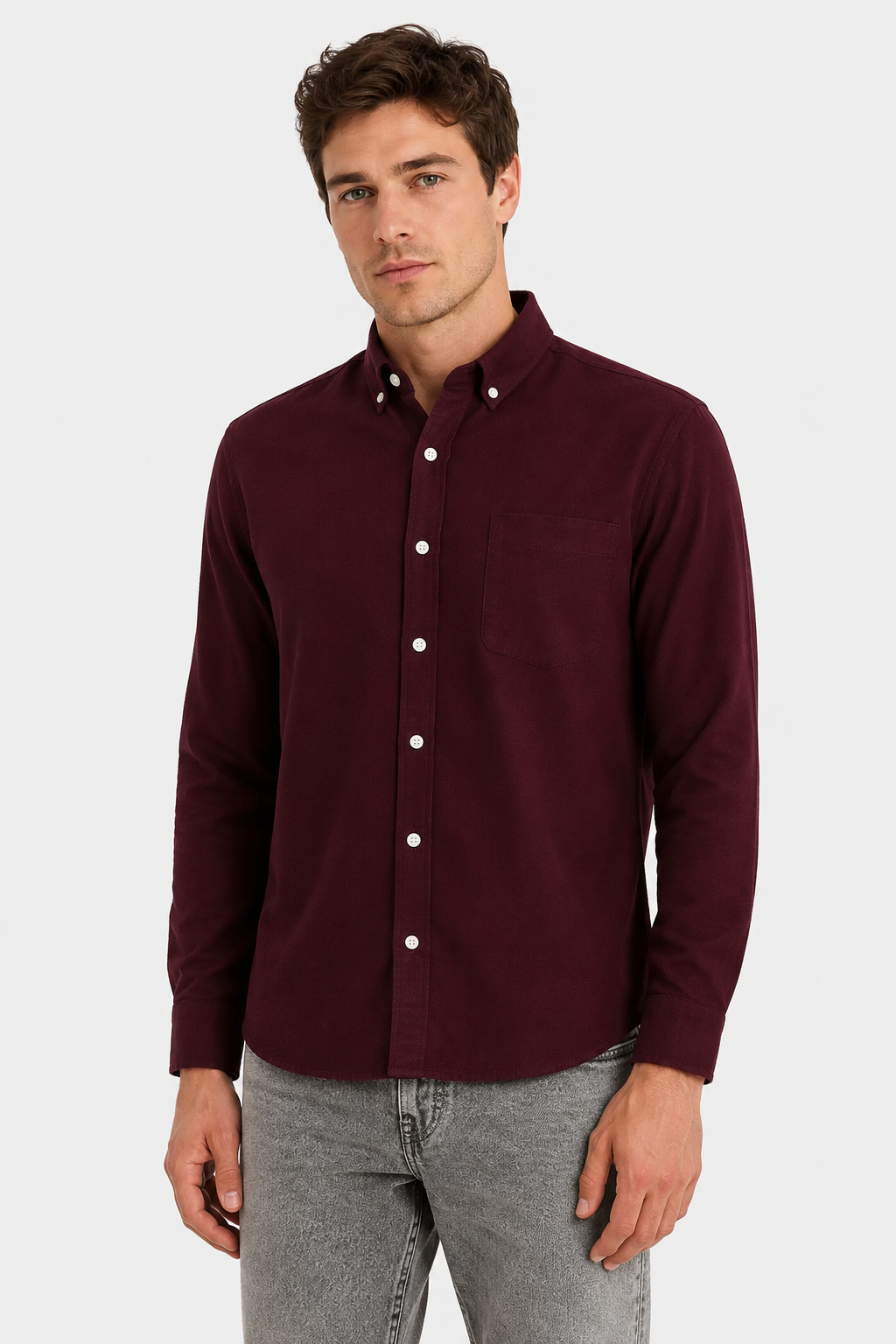 MENLIE F&CO Men’s Slim Fit Wine Red