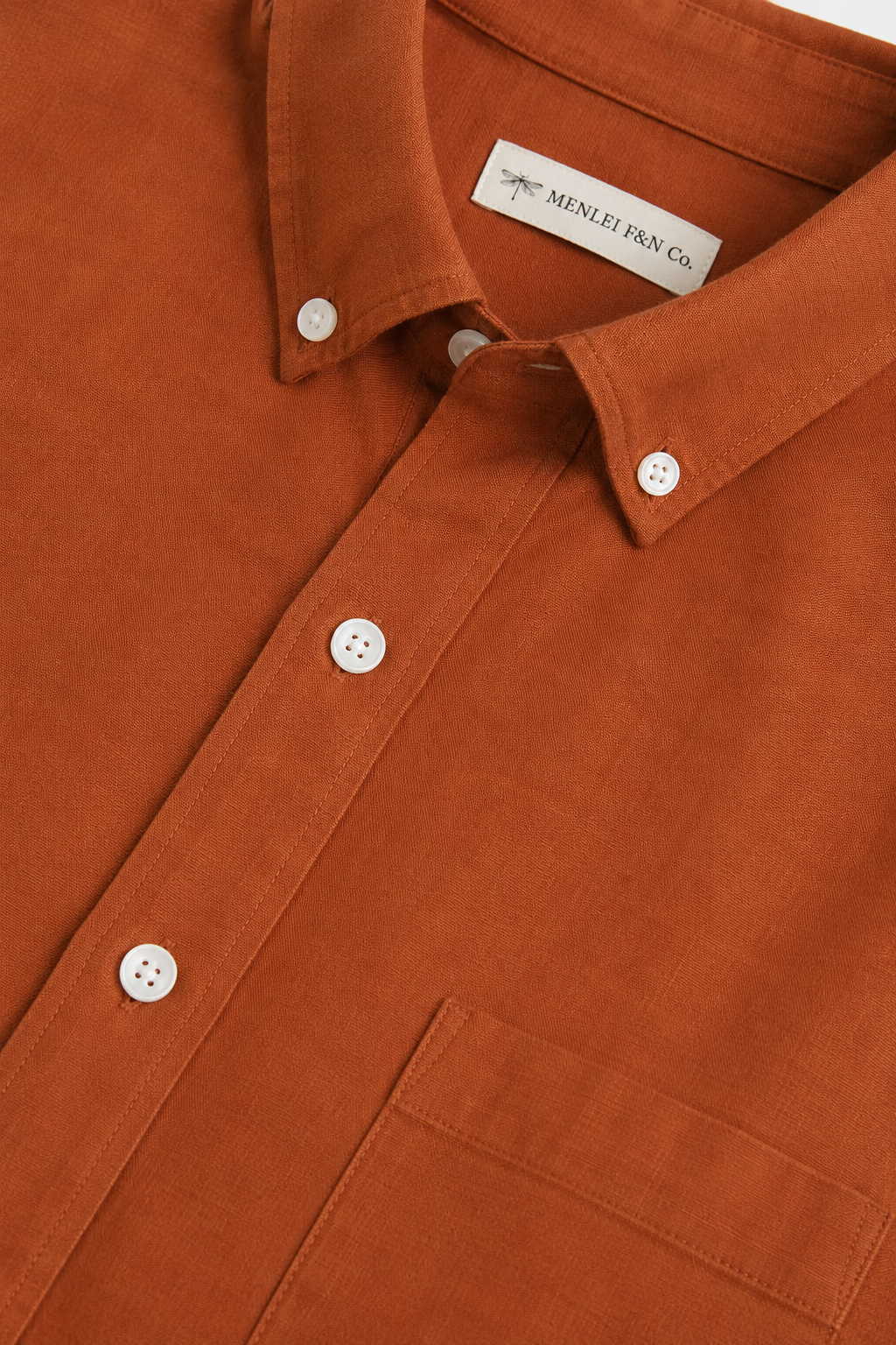 MENLEI F&N Co. Premium Copper Linen Cotton Shirt