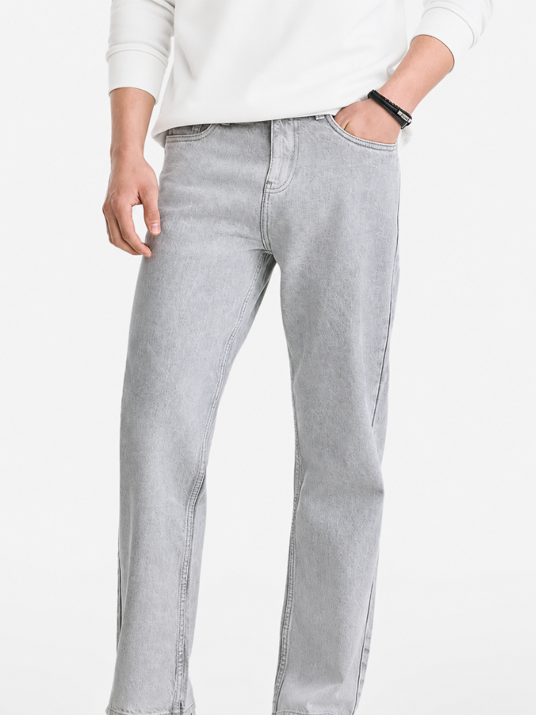 MENLEI Men Grey Jeans