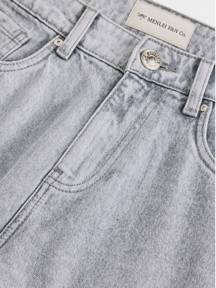 MENLEI Men Grey Jeans